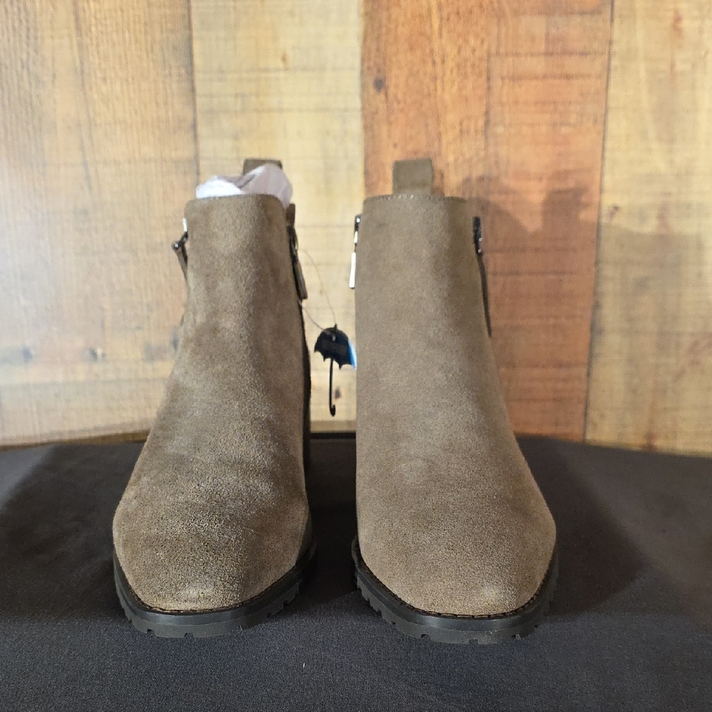 Waterproof Taupe Ankle Boots - Picture 6 of 10